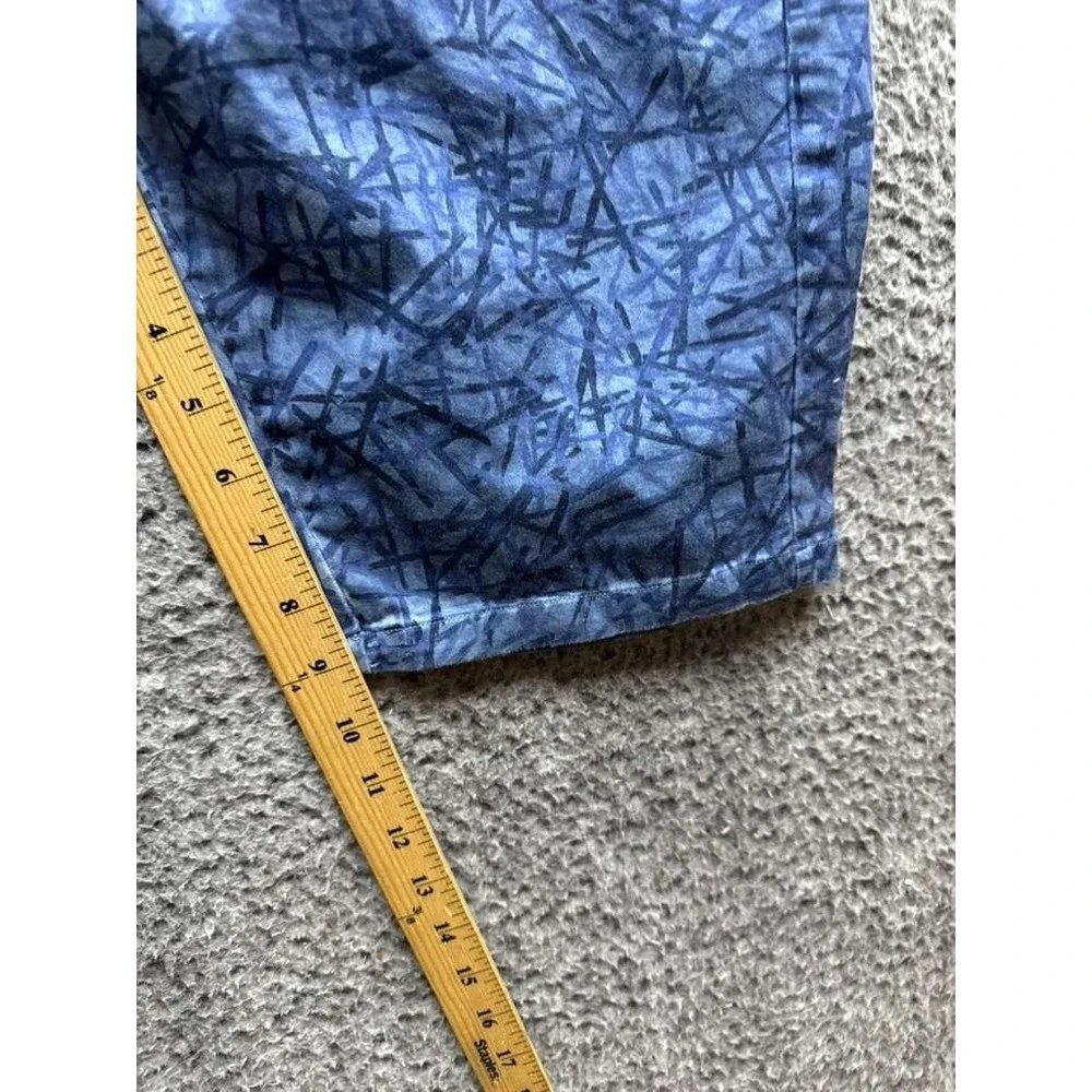 Lost In Albion Frankie Printed Cotton-Blend Bermuda Shorts Navy Blue Men Size 50